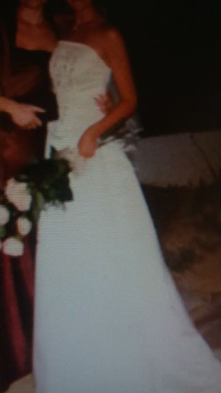 vestido novia palabra honor con complementos t38