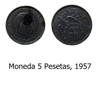Moneda 5 Pesetas 1957