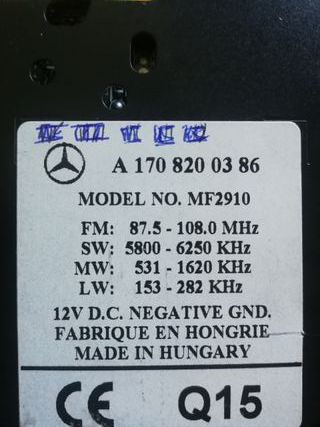 AUTO RADIO/CD BECKER /ALPINE