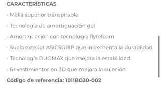 Zapatillas Asics Trabuco 9 talla 44,5