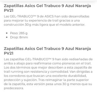 Zapatillas Asics Trabuco 9 talla 44,5