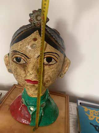 cabeza indiana en papel mache’