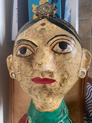 cabeza indiana en papel mache’