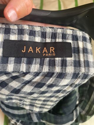 Vestido de tirantes estampado de cuadros