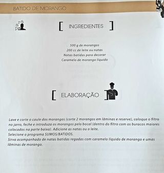 Robot de cozinha com livro de receitas