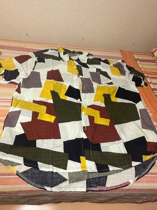 camisa estampado manga corta