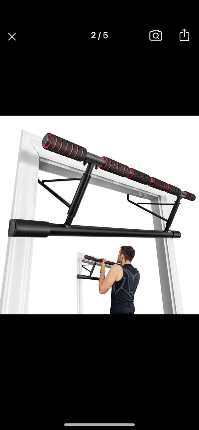 Barra de dominadas plegable para puerta