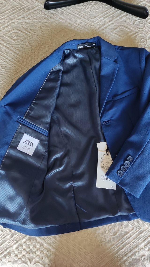 Chaqueta Zara blazer traje niño. Talla 7-8 años.
