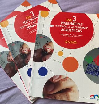3 libros de Matemáticas de 3 ESO