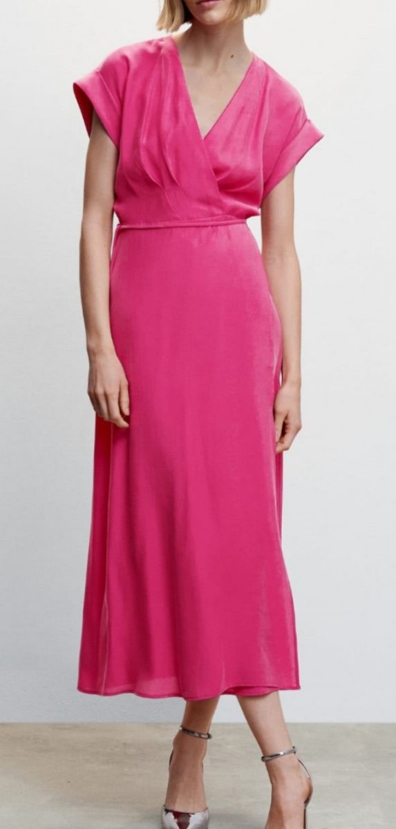 Vestido largo rosa Mango L a estrenar