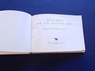 LIBRO "HISTORIA DE UN ANTICUARIO"