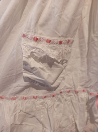 Saia llauradora/ Enagua fallera. Pololos a joc.