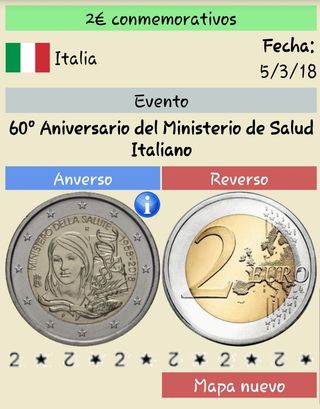 Moneda conmemorativa de 2 euros Italia 2018