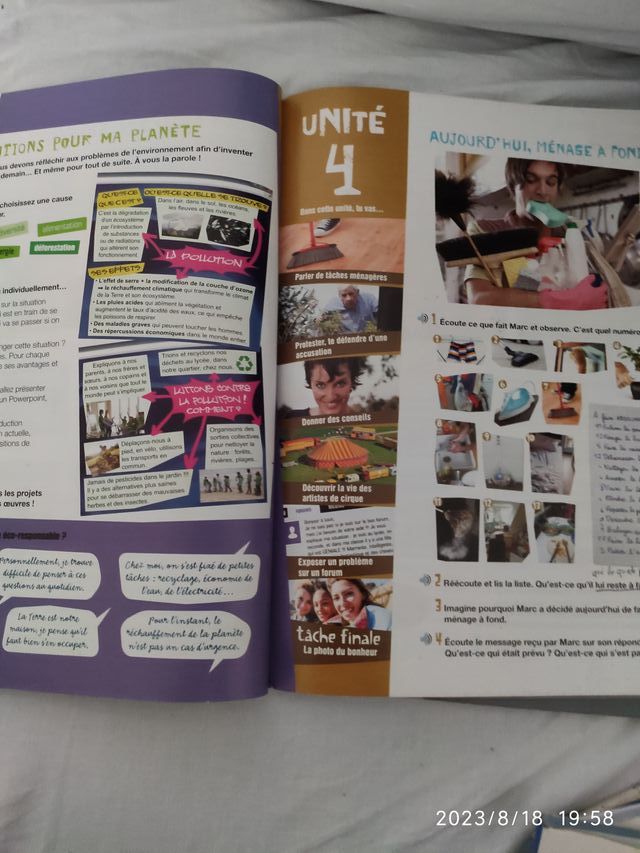 Libro y cuadernillo de francés 4Eso