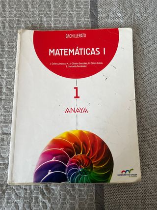 libro de matemáticas 1 de bachillerato ciencias