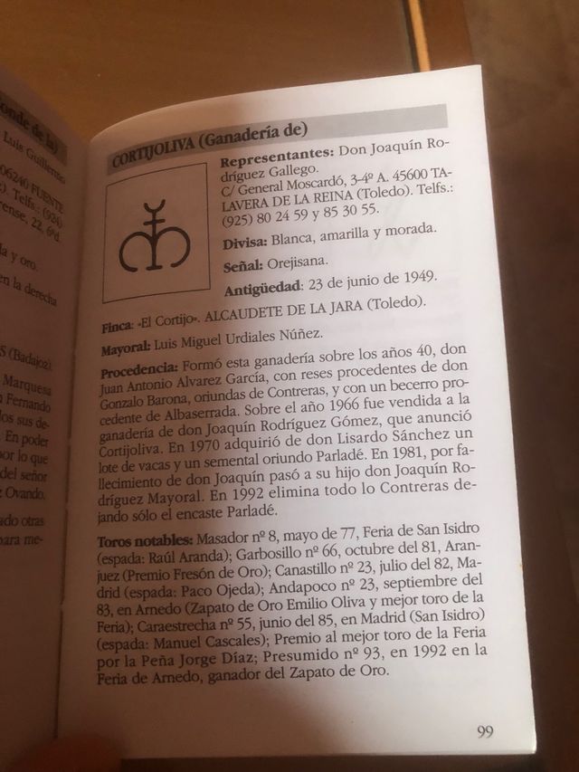 libro “Toros de Lidia”