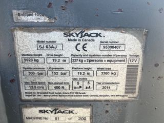 PLATAFORMA ELEVADORA SKYJACK SJ63AJ (2014)