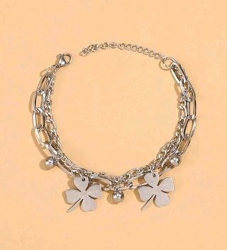 Pulsera tréboles acero NUEVA