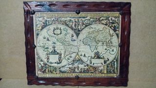cuadro de antiguo mapa mundi