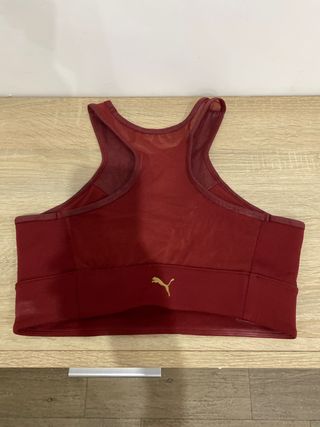 Sujetador deportivo PUMA rojo granate transparente