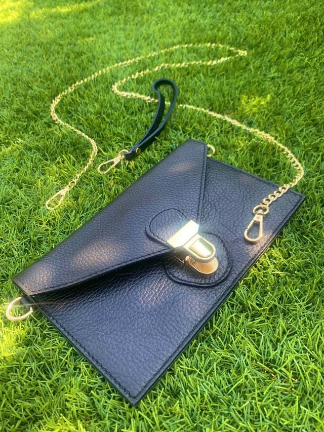 Minibolso Bandolera Cuero Negro