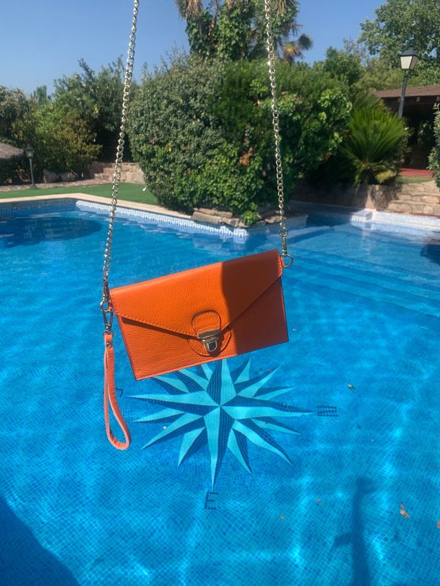 Minibolso Bandolera Cuero Negro