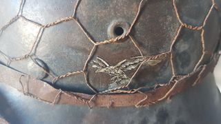 Casco alemán M42 Luftwaffe con alambre