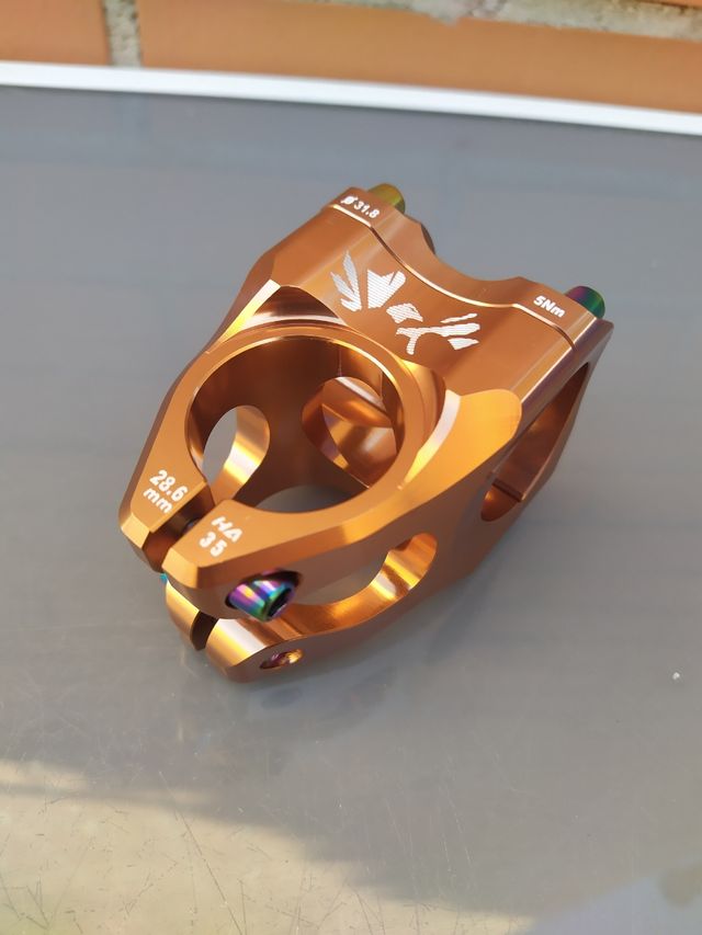 Potencia 31,8x35mm 0° Cobre. Enduro. NUEVA. ENVÍO!