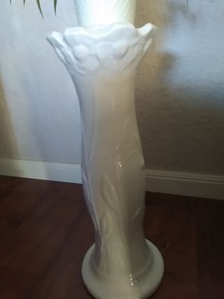 Pie columna ceramica blanca
