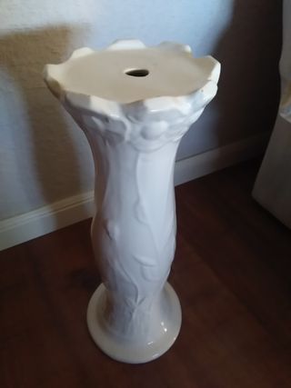 Pie columna ceramica blanca