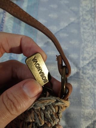 Bolso rafia y lentejuelas