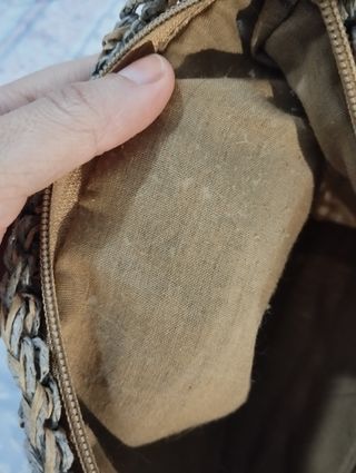 Bolso rafia y lentejuelas