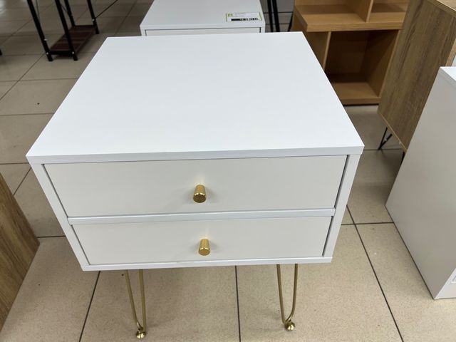 mesita noche con dos cajones