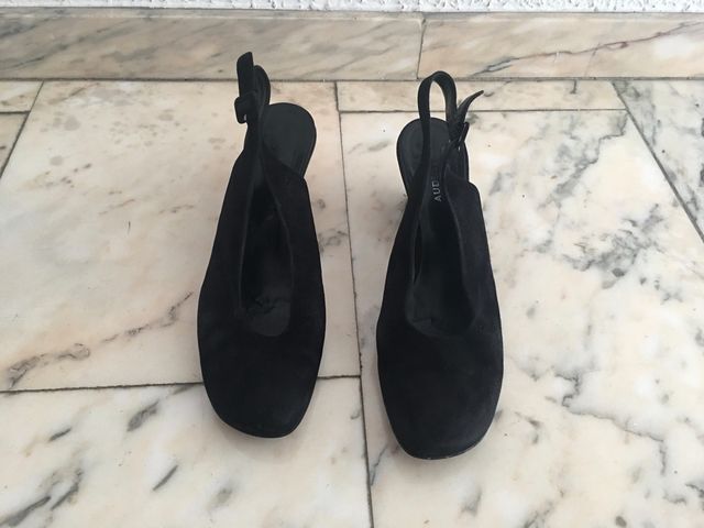 Zapato de cuña de piel-ante de Audley