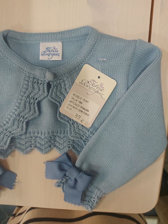 Chaqueta bolero azul T-18 Nueva