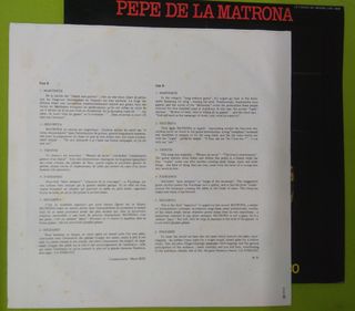 PEPE DE LA MATRONA - Disco VINILO LP