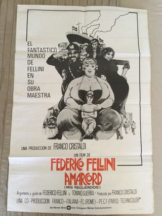 Cartel de cine vintage Amacord Fellini