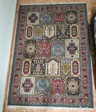 Mueble de tv madera (estructura negra de metal)