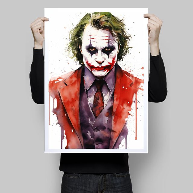 Joker acuarela poster/cuadro