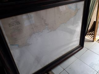 carta nautica enmarcada