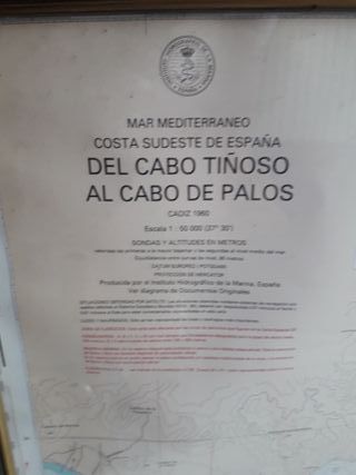 carta nautica enmarcada