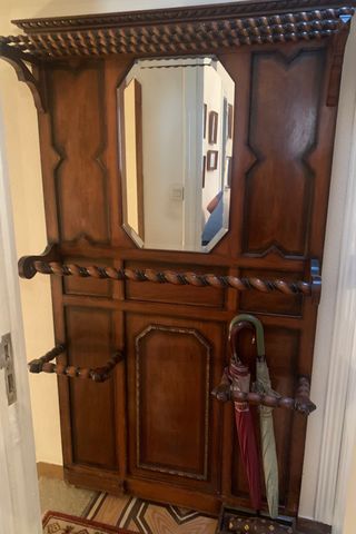 Perchero Vintage de pared de madera