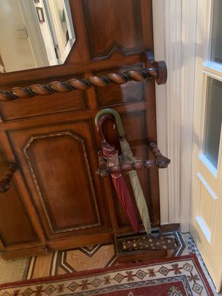 Perchero Vintage de pared de madera