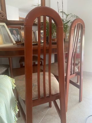 Mesa madera comedor y sillas