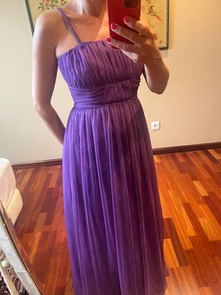 Vestido fiesta tul violeta