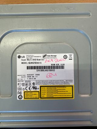 Reproductor DVD, disquetera ordenador