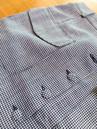 Falda VINTAGE recta. Cuadrados pequeños B/N