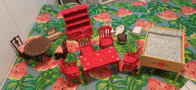 Conjunto muebles casita muñecas