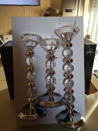 Coppia 3 candelabra