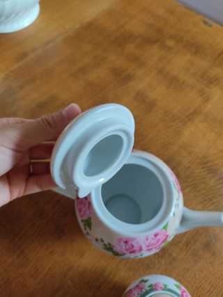 Vajilla. Cafetera & azucarero porcelana